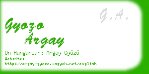 gyozo argay business card